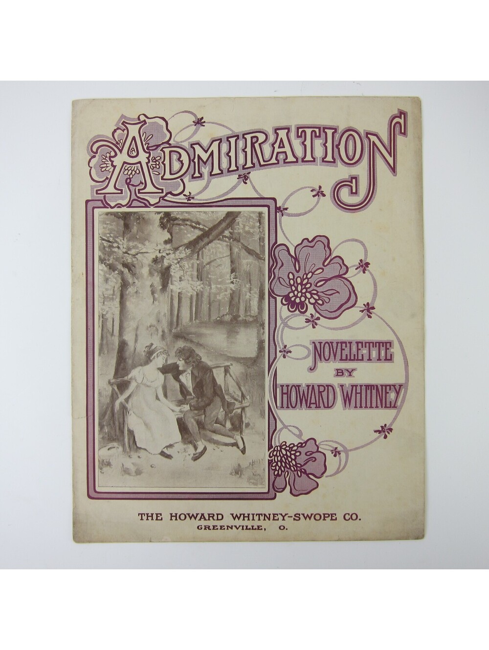 Sheet Music Admiration Howard Whitney Swope Co Greenville Ohio Antique 1906 RARE